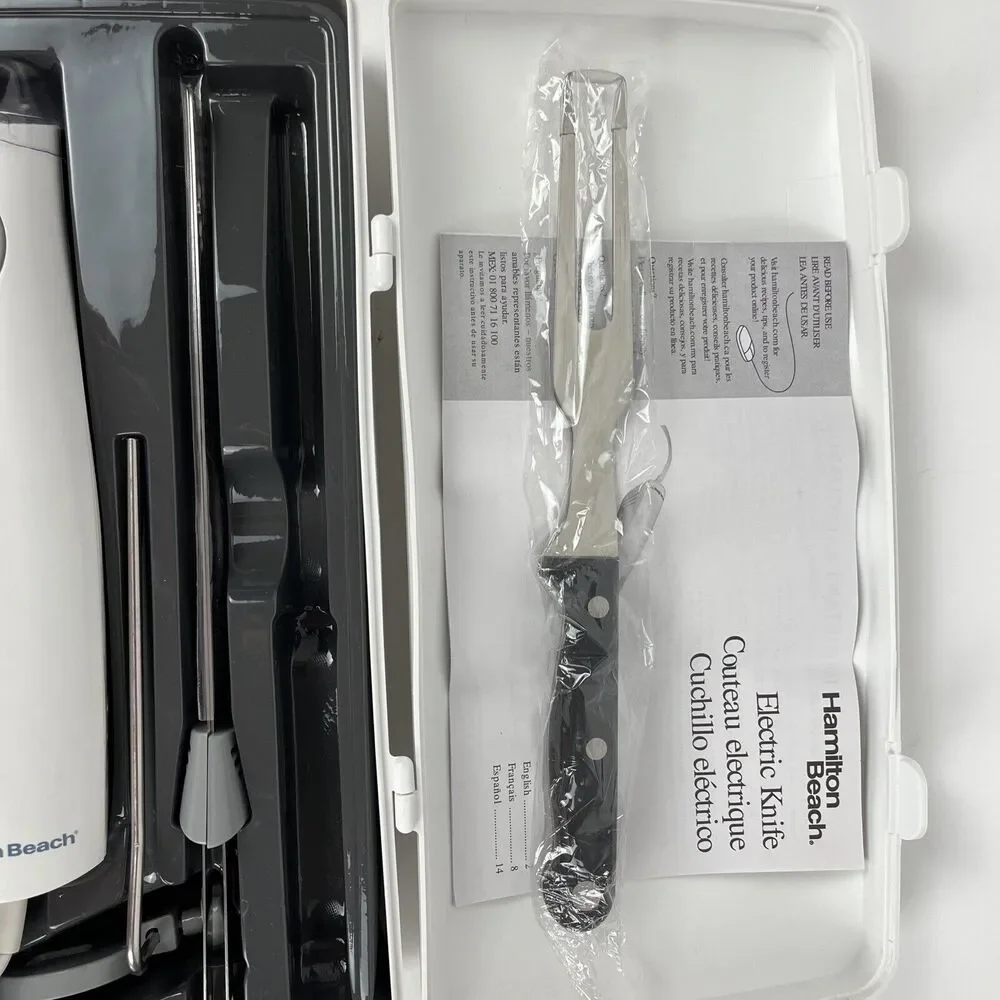 Hamilton Beach Electric Knife Set Carving Kit and Hard Case 74375Z